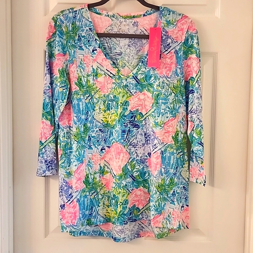 NWT Etta 3/4 Sleeve Top - Multi Bohemian Queen Small in size Medium